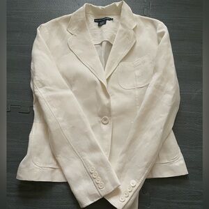 Blue Label Ralph Lauren 100% linen white blazer size 6